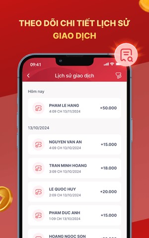 Theo dõi chi tiết lịch sử giao dịch