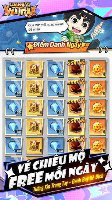 Vé chiêu mộ free mỗi ngày