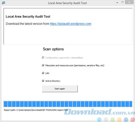 Giao diện của Local Area Security Audit Tool