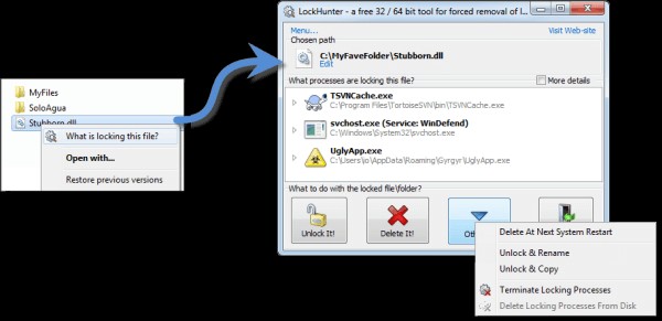 Giao diện LockHunter