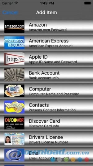 Thêm item nhanh trên Lock It Up! cho iOS