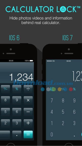 Calculator Lock Free cho iOS