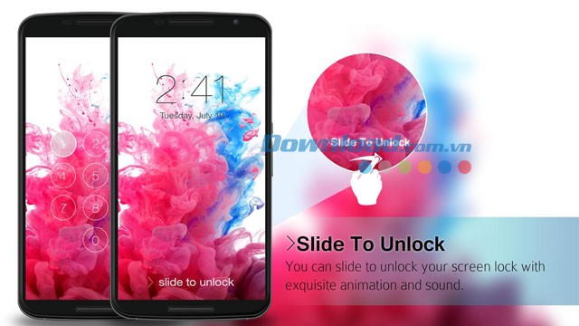 Lock Screen LG G3 Theme sở hữu thao tác sử dụng đơn giản