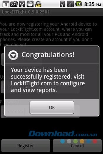 Đăng ký thành công LockItTight