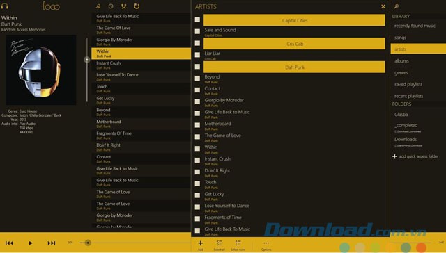 Tìm kiếm bài hát dễ dàng