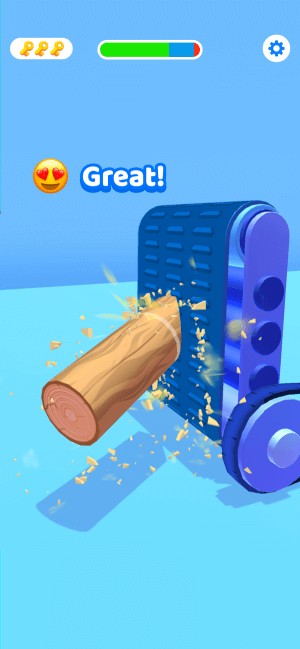 Bạn bắt tay vào mài vũ khí để ném trúng mục tiêu trong game Log Thrower