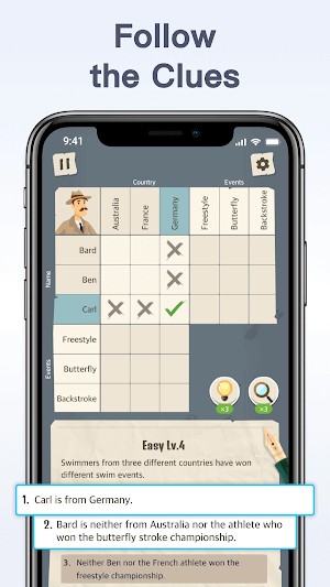 Logic Clue Game cho bạn theo dõi các manh mối và tìm ra sự thật