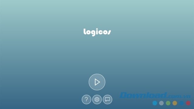 Main menu của game trí tuệ miễn phí Logicos cho máy tính và Windows Phone