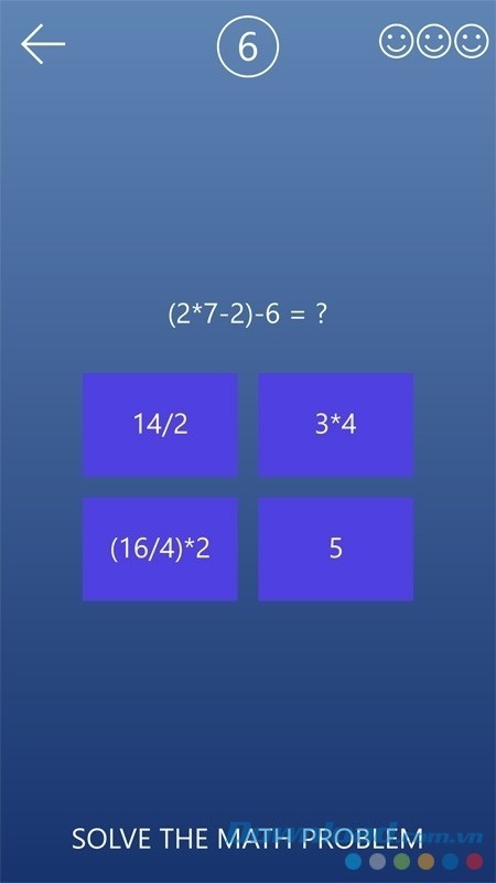 Thực hiện các phép tính toán học trong game trí tuệ miễn phí Logicos cho máy tính và Windows Phone