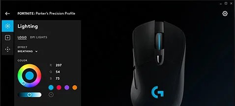 Thiết lập đèn và hiệu ứng trong Logitech G Hub