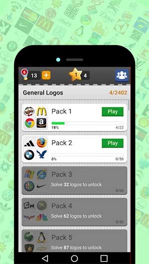 Logo Game có hơn 140 gói câu hỏi