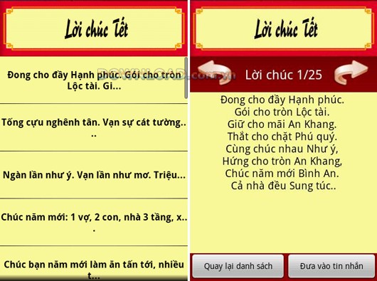 Phần mềm tập hợp những lời chúc Tết, những mẩu cute text hay, vui, độc, lạ