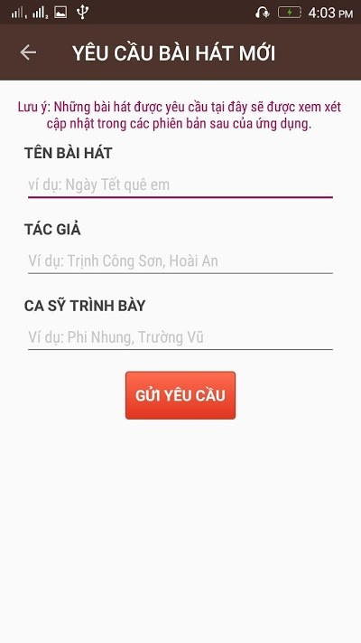 Gửi yêu cầu Lời Bài Hát