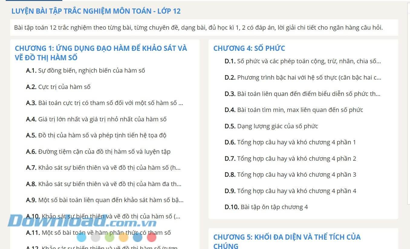 Lời giải hay cho bài tập các môn học phụ