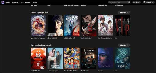 LoKlok có danh mục phim đa dạng thể loại và thuộc nhiều quốc gia