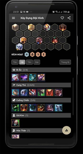 Xây dựng đội hình