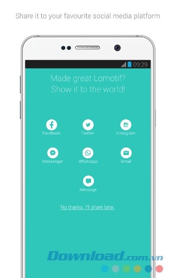 Chia sẻ video với Lomotif