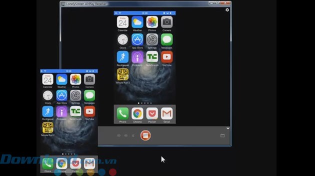 Phần mềm LonelyScreen giúp quay iPhone lên màn hình máy tính
