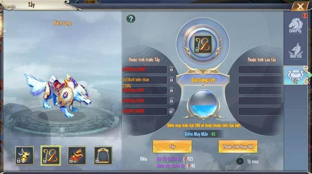 Tẩy trang bị Chiến Kỵ