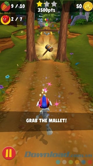 Thu thập power-up trên đường chạy