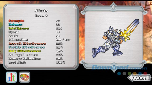 Nâng cấp nhân vật