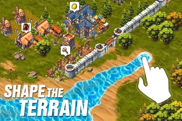 Tạo ra các địa hình hiểm trở bao quanh vương quốc để cải thiện hệ thống phòng thủ cho thành phố