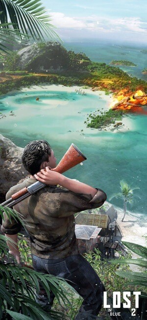 Bạn cùng những người sống sót khác phải tìm cách sinh tồn trên đảo hoang trong game LOST in Blue 2 Fates Island