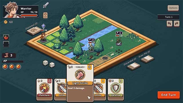 Khám phá thế giới được tạo ngẫu nhiên và chiến đấu trên các bàn cờ 8x8