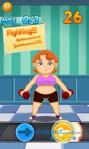 Các bài tập giảm cân trong game Lose Weight