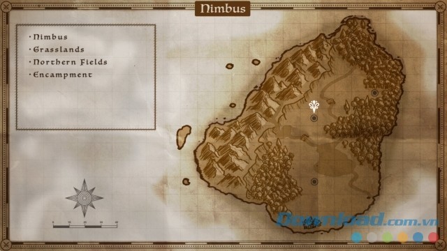 Sử dụng bản đồ trong game nhập vai mới Lotia cho máy tính và Mac