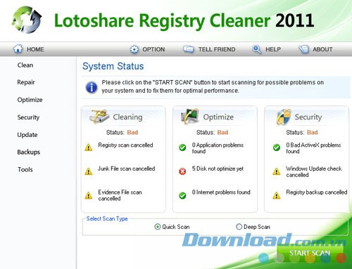 Lotoshare Registry Cleaner