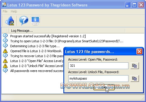 Lotus 1-2-3 Password Recovery
