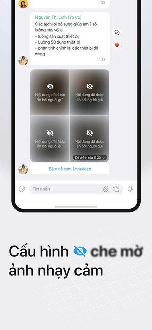 Hỗ trợ che mờ ảnh nhạy cảm