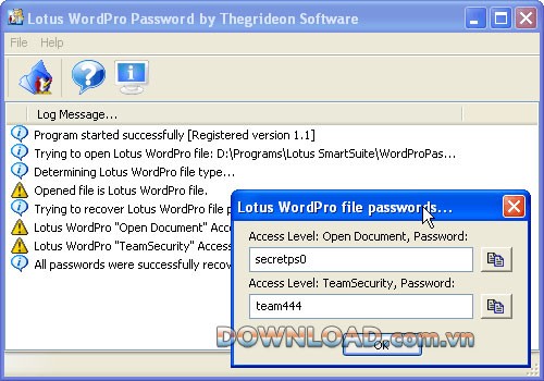 Lotus Word Pro Password Recovery