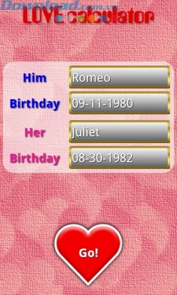 Bói mức độ hợp nhau qua tên và ngày sinh