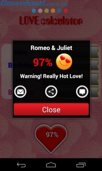 Báo kết quả cùng nhạc nền