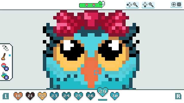 Love Colors có hơn 150 bức tranh Pixel tuyệt vời để bạn tô màu và thư giãn