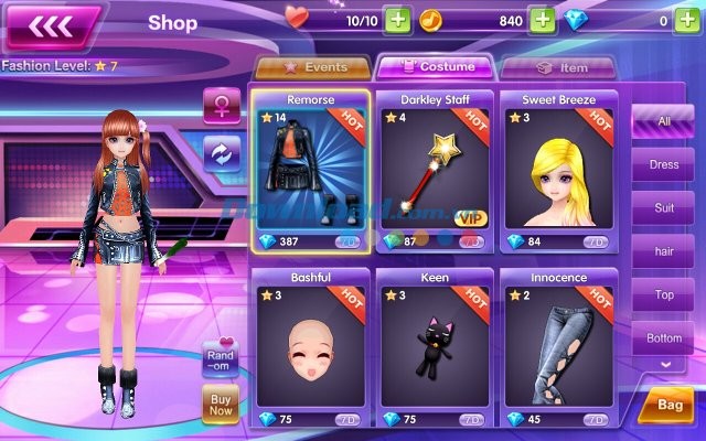 Love Dance sở hữu hệ thống trang phục đa dạng