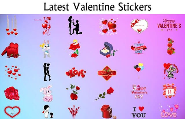 Vô số nhãn dán tình yêu khác nhau để thêm vào ảnh