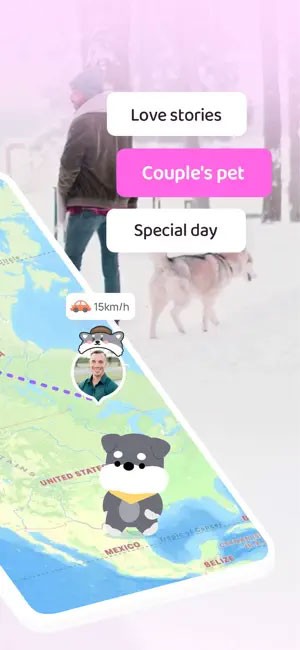 Chia sẻ ngay lập tức vị trí, tốc độ, mức pin và thời gian lưu trú theo thời gian thực