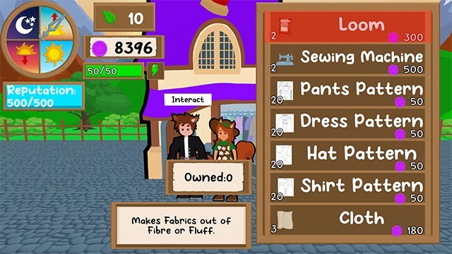 Tận dụng những gì thu hoạch được để tạo ra thức ăn, thuốc men, quần áo... trong khi chơi Lucie's Potager