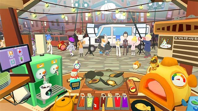 Điều hành một cửa hàng bán bánh cá trên phố