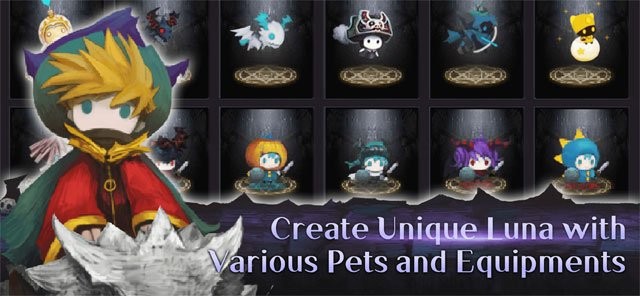 Nâng cấp Lune với trang bị và Pets