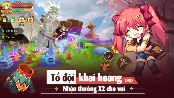 Tổ đội khai hoang, nhận thưởng x2