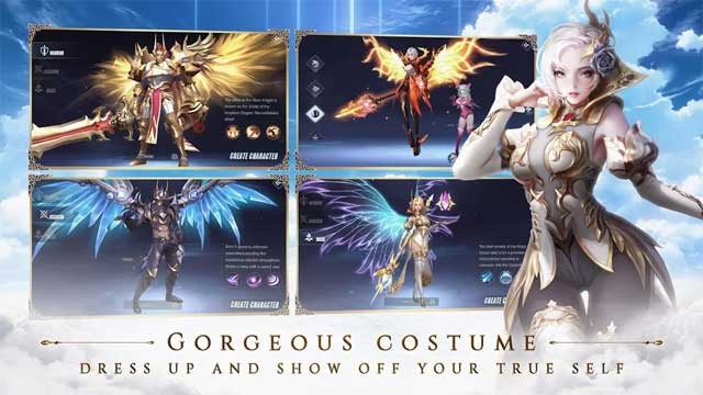 Lunathorn for Android có rất nhiều trang phục lộng lẫy để người chơi có thể tự do thể hiện cá tính