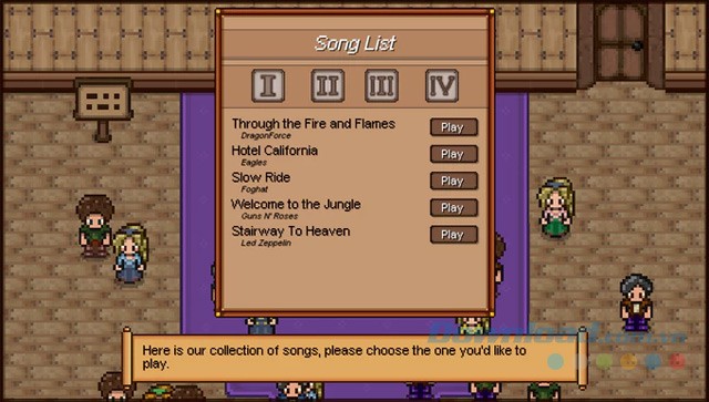 Danh sách một số bài hát kinh điển trong game nhập vai cho máy tính Lute Hero