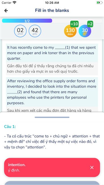 Bài tập ngữ pháp