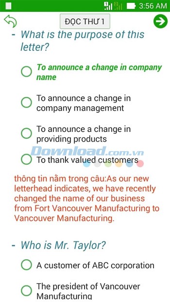 Giao diện phần đọc thư