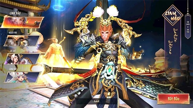 Lựa chọn nhân vật chơi Ma Đạo Tây Du