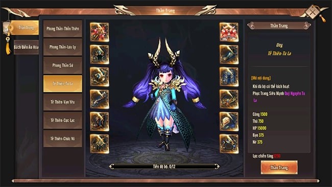 Hệ thống trang bị và thần khí của nhân vật trong Ma Dao Tay Du